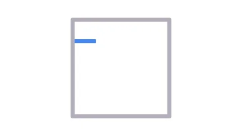 A grey square with blue layout set against a solid background. Stock Footage 334930906