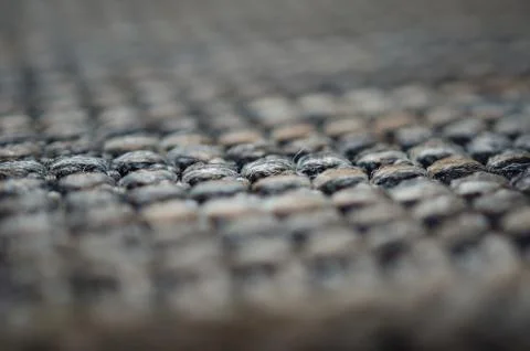 Grey square pattern carpet closeup Foto stock
