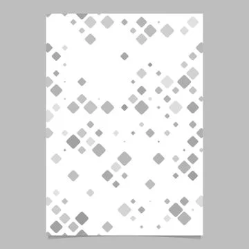 Grey square pattern poster template - vector stationery background Stock Illustration