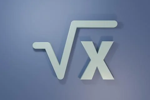 Grey Square root of x glyph icon isolated on purple-blue background. Mathem.. Stock Photos