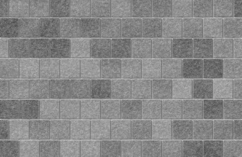 Grey square stone block wall or concrete tile texture background. Illustrazione stock