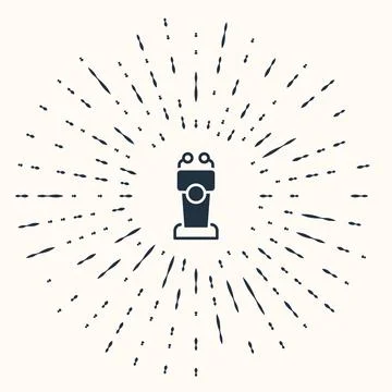 Grey Stage stand or debate podium rostrum icon isolated on beige background Stock Illustration