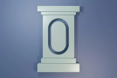 Grey Stage stand or debate podium rostrum icon isolated on purple-blue back.. Stock Illustration
