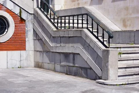Grey staircase Stock Photos