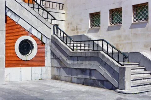 Grey staircase  Stock Photos