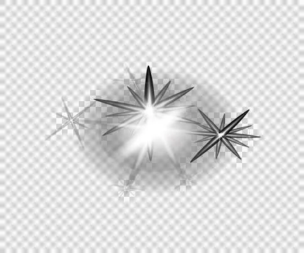 Grey starburst design with multiple sharp pointed stars and a white center .. Stock Illustration