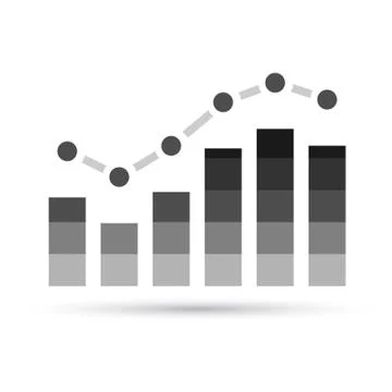Grey Stats Graph Stock Illustration