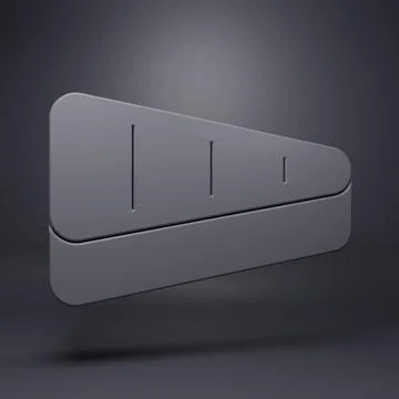 Grey Steak meat icon isolated on grey background. Minimalism concept. 3D re.. イラスト素材