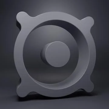 Grey Stereo speaker icon isolated on grey background. Sound system speakers.. Stock Illustration