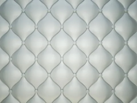 Grey stitched leather pattern with buttons and bumps Stock Photos