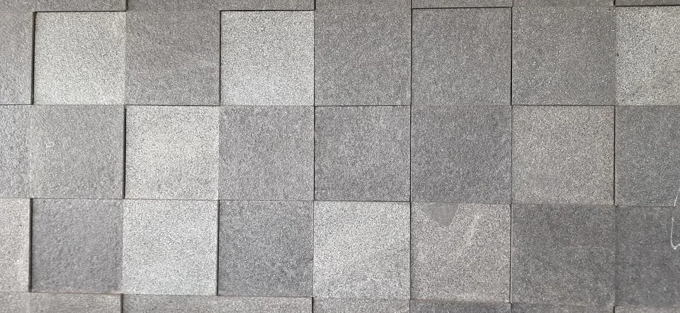 Grey Stone Tile Wall Background Stock Photos