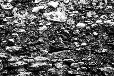 Grey stones wall Stock Photos