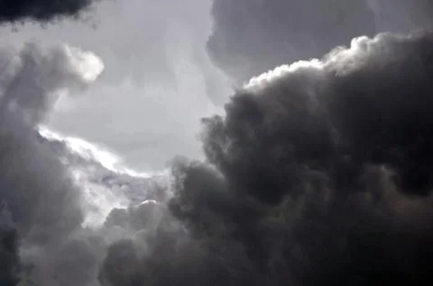 Grey storm clouds in the sky Stock Illustration
