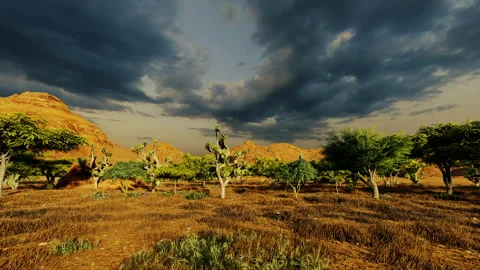 Grey storm evening sunset dusk clouds old american west navajo desert nature Stock Footage 181459686