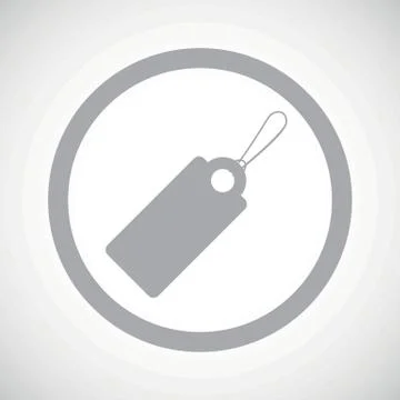 Grey string tag sign icon Stock Illustration