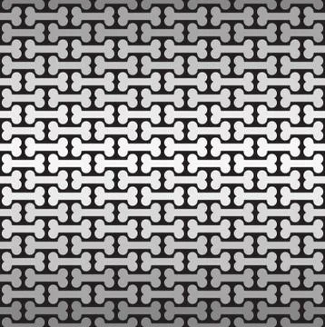 Grey striped bone pattern. Seamless vector background Stock Illustration