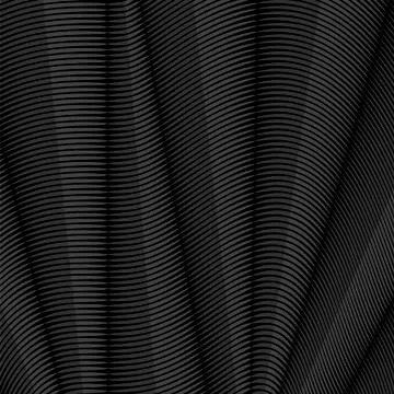 Grey Striped Pattern. Wavy Ribbons on Dark Background. Curvy Lines Texture Stock Illustration