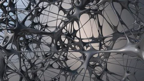 Grey structure, 3D Rendering Stock Illustration