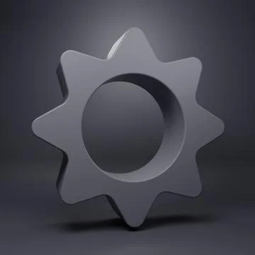 Grey Sun icon isolated on grey background. Summer symbol. Good sunny day. M.. Stock Illustration