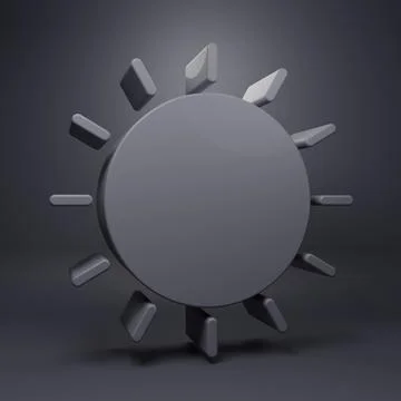 Grey Sun icon isolated on grey background. Summer symbol. Good sunny day. M.. Stock Illustration