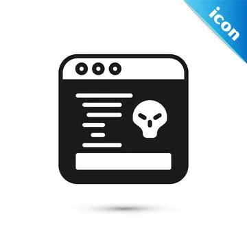 Grey System bug concept icon isolated on white background. Code bug concept. Bug Stock Illustration