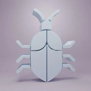 Grey System bug concept icon isolated on purple background. Code bug concep.. イラスト素材