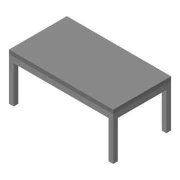 Grey table icon, isometric style Stockillustratie