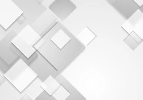 Grey tech abstract squares background Stockillustratie