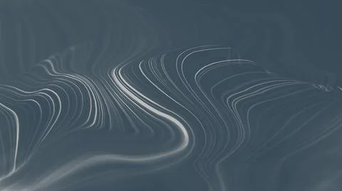 Grey tech background abstract wave with particles and smoke. Geometric Stock Illustration