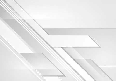 Grey tech geometric corporate abstract background Illustrazione stock