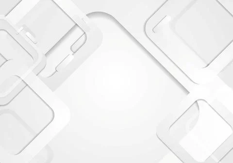 Grey tech squares background graphic of abstract geometric squares. Techno... Foto stock