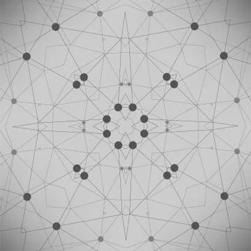 Grey Technology Background with Particle Illustrazione stock