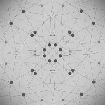 Grey Technology Background with Particle Illustrazione stock
