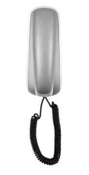 Grey telephone with clipping path Foto stock