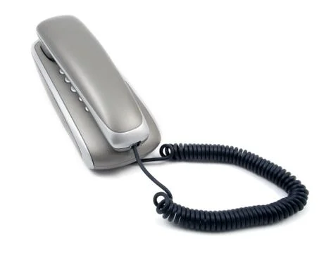 Grey telephone Stock Photos