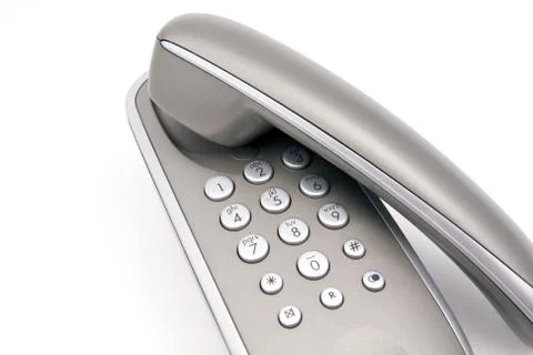 Grey telephone Stock Photos