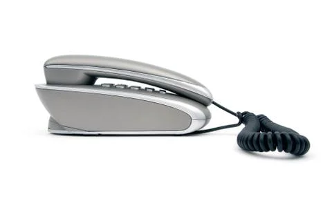 Grey telephone Stock Photos
