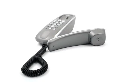 Grey telephone Stock Photos
