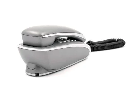 Grey telephone Stock Photos