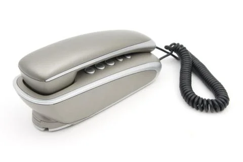 Grey telephone Stock Photos