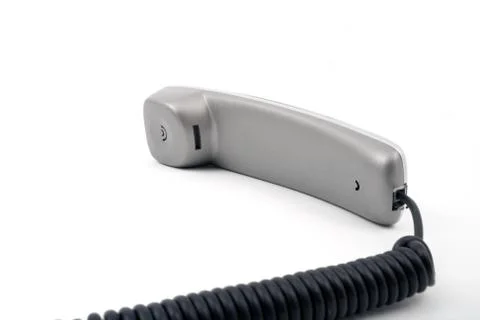 Grey telephone Stock Photos