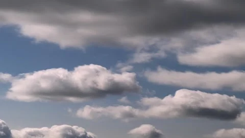 Grey thick rainy clouds change various abstract shapes Stock Footage 146324477