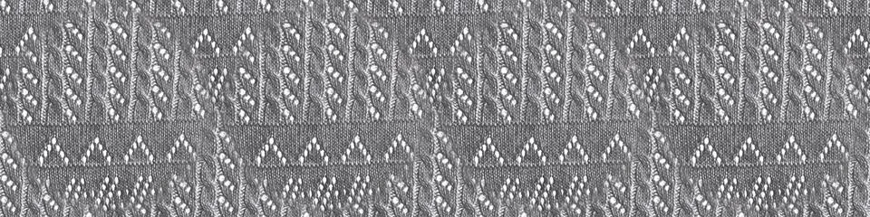 Grey Threads Texture. Grunge Knitting Pattern. Illustrazione stock