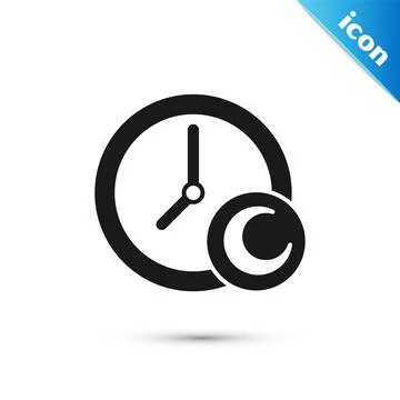 Grey Time to sleep icon isolated on white background. Sleepy zzz. Healthy Stock Illustration