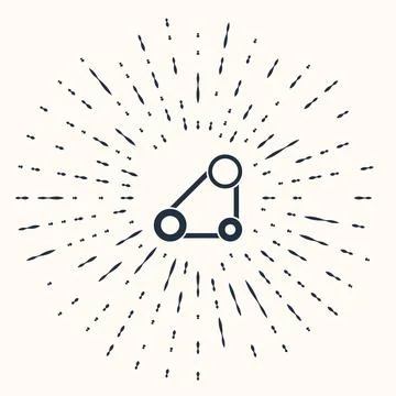 Grey Timing belt kit icon isolated on beige background. Abstract circle rando Stock Illustration