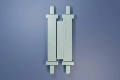 Grey Torah scroll icon isolated on purple-blue background. Jewish Torah in .. Stock Illustration