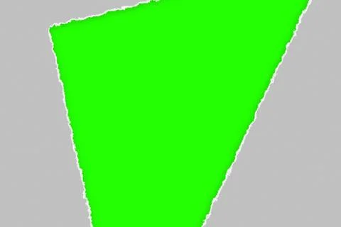 Grey torn paper effect on chroma key green screen Illustrazione stock