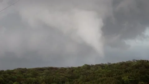 Grey Tornado on Hilltop Stock Footage 274113671