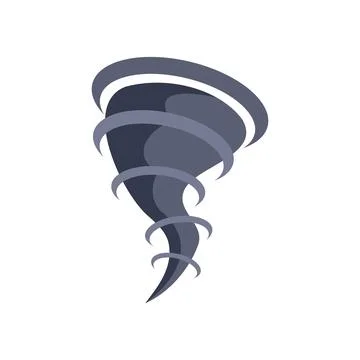 Grey tornado rotating and forming funnel cloud 스톡 일러스트