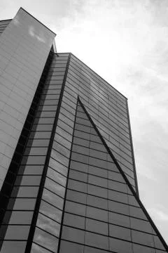 Grey tower block at day light Stock Photos